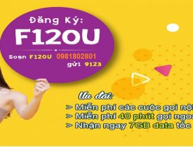 Gói cước F120U Viettel