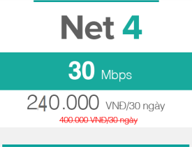 Gói cước cáp quang viettel 30 Mbps giá chỉ 240.000