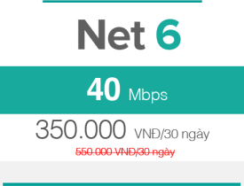 Gói cước cáp quang viettel 40 Mbps giá chỉ 350.000